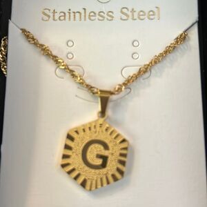 Monogram Gold Necklace - G